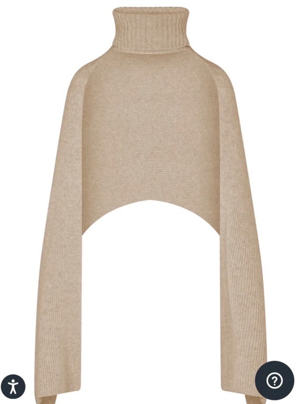 NakedCashmere Beige Brown Turtleneck Scarf